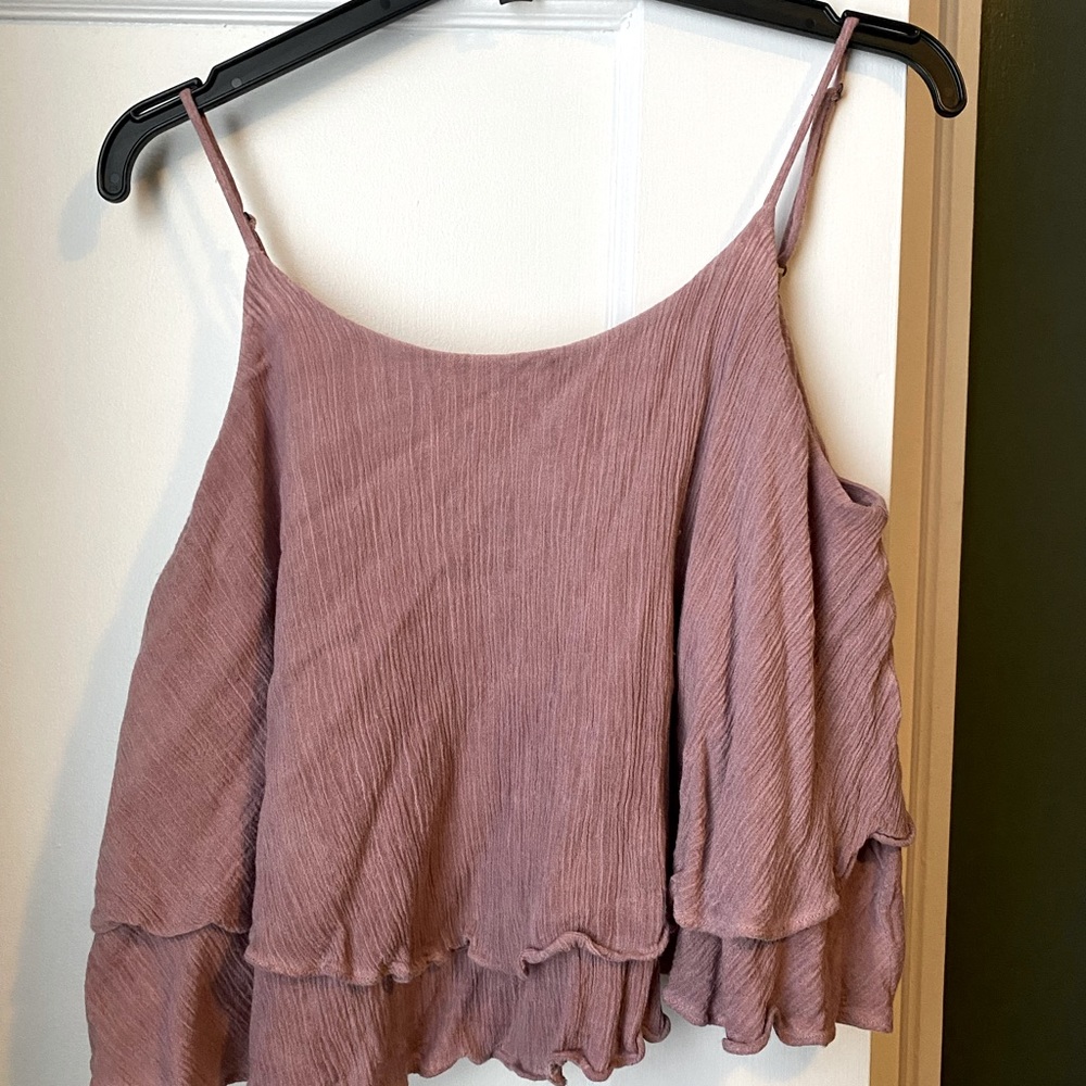 En crème cropped tank